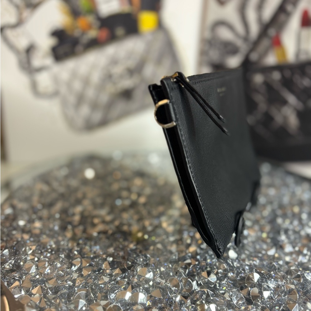 kate spade black leather wristlet pouch - Picture 5 of 10